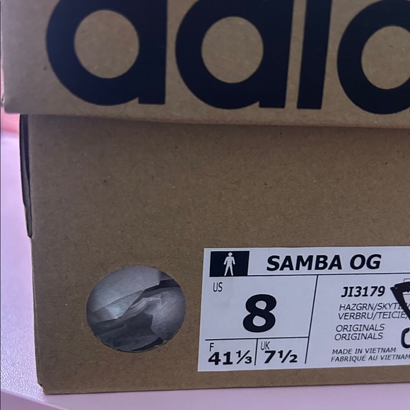 Adidas OG Samba Sage green with gum bottom Men 8 Women’s 9.5 - Picture 7 of 8